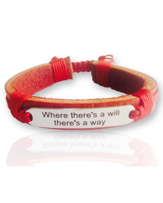 Where There`s A Will Leather Bracelet